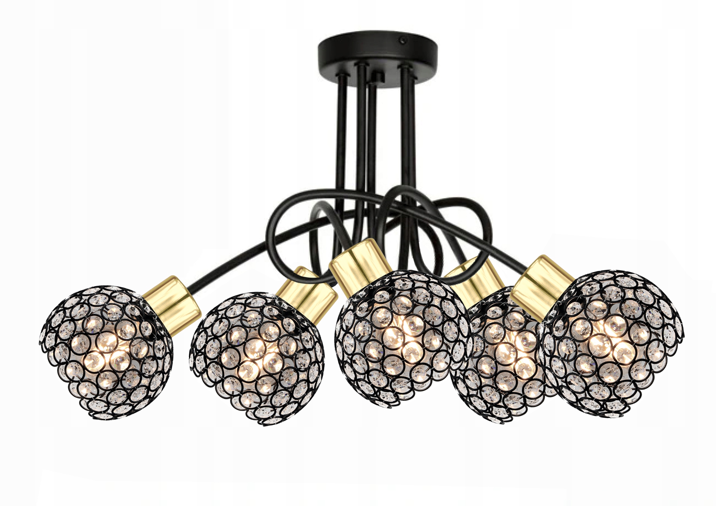 

Lampa Sufitowa Żyrandol Napoli 1-800K Gold Led