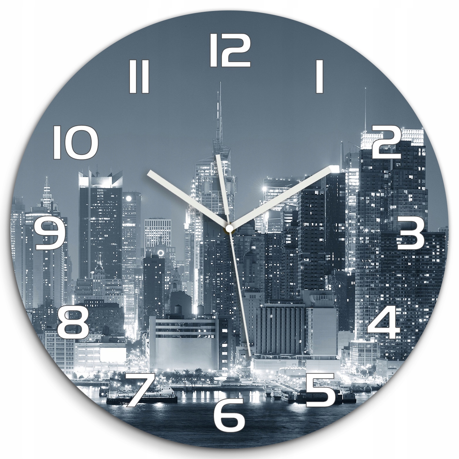

Zegar szklany na ścianę Manhattan Nowy Jork fi 60