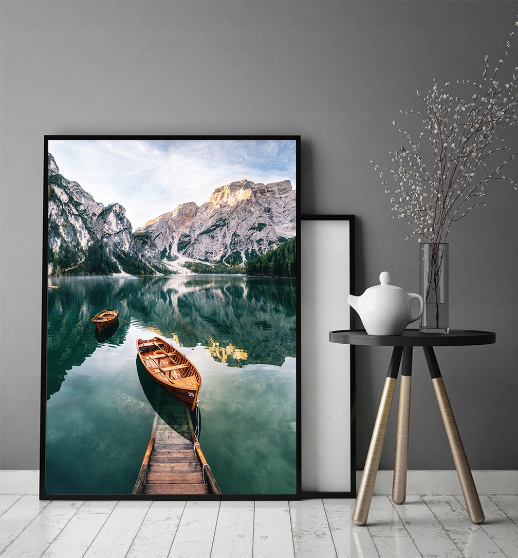 OBRAZ PLAKAT W RAMIE 53x73 cm Łodzie P942 Wysokość produktu 73 cm