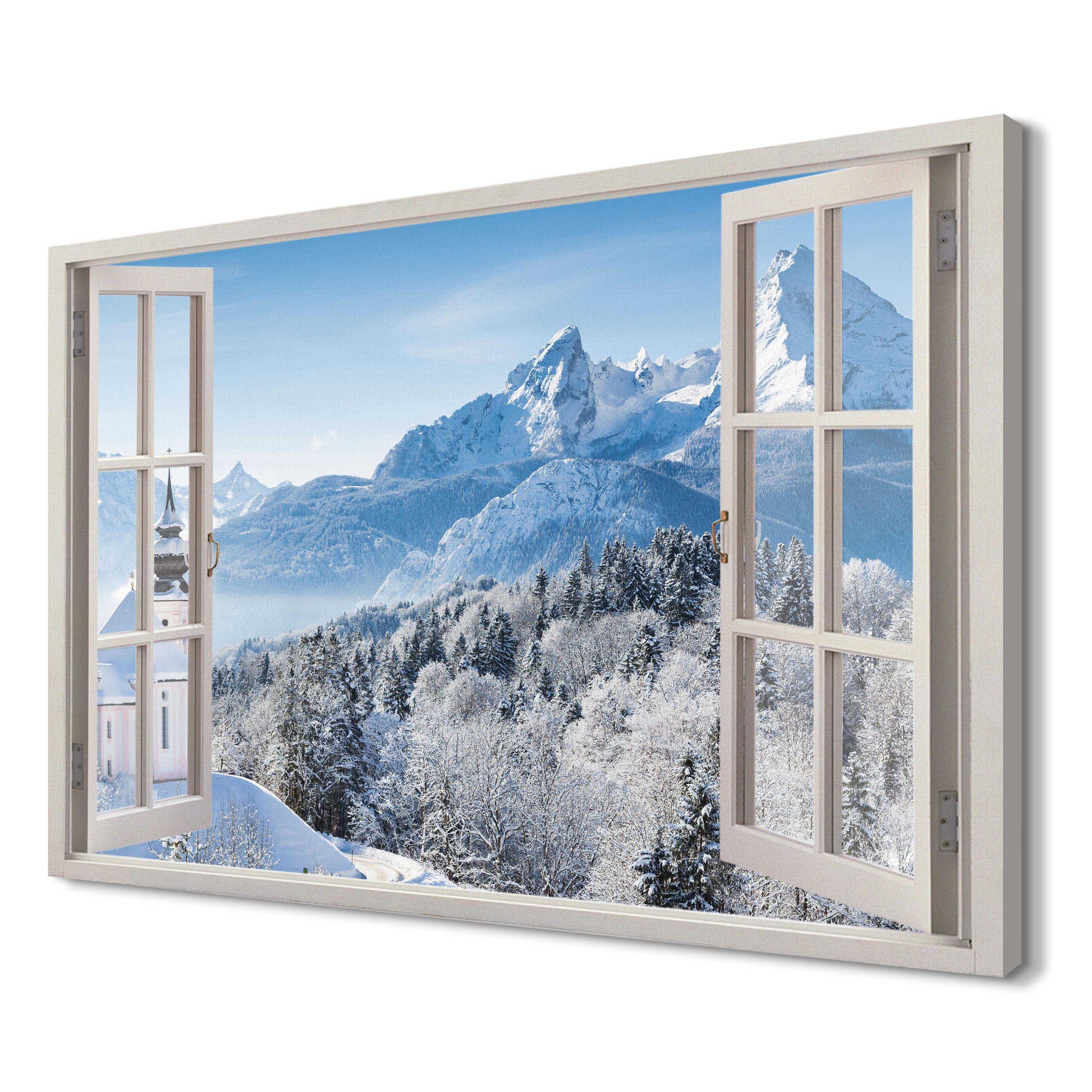 

Zimowe Alpy Wydruk na płótnie 3d 120x80 do jadalni