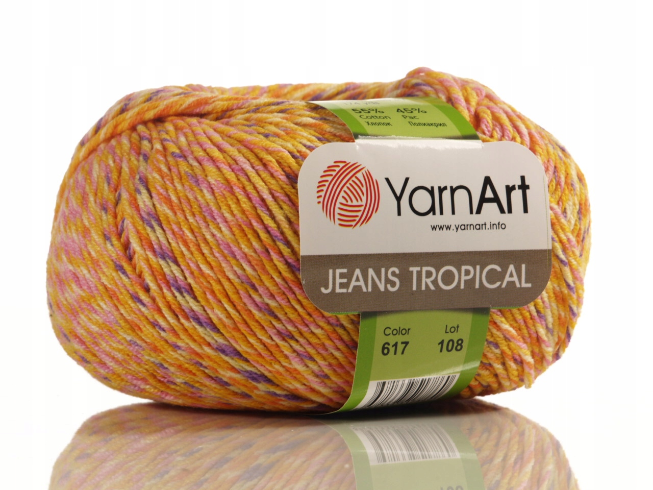 Włóczka Yarnart Jeans Tropical Nr 617 Wielokolor