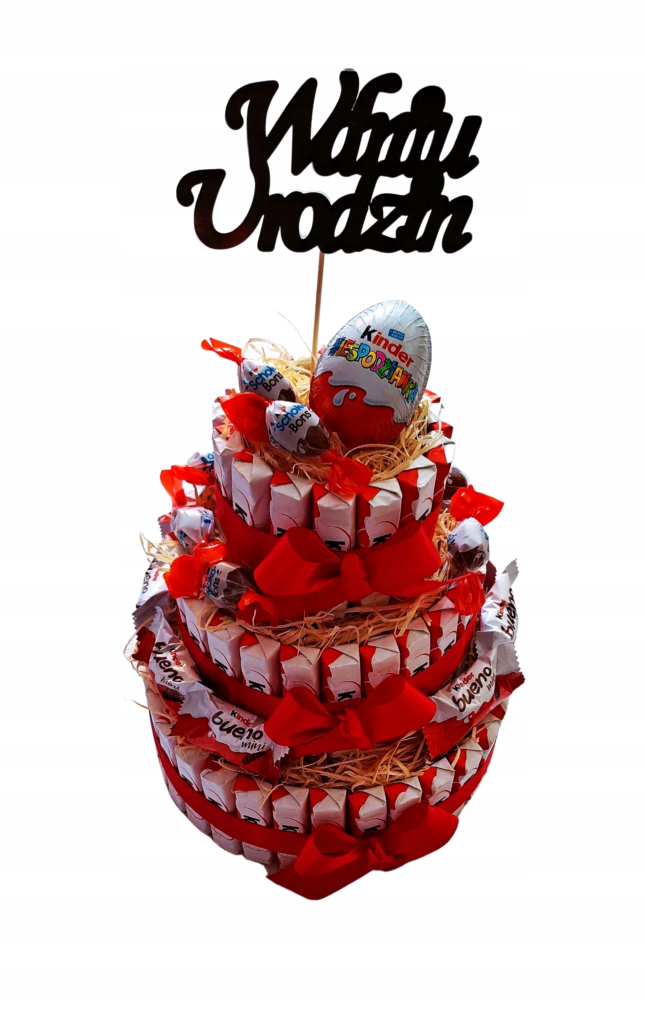 Levně Dort s patrovým kinderem dárek k Valentýnu k narozeninám