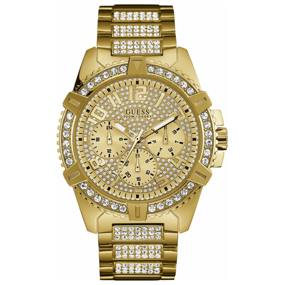 Pánské Hodinky Guess W0799G2 zlatý náramek