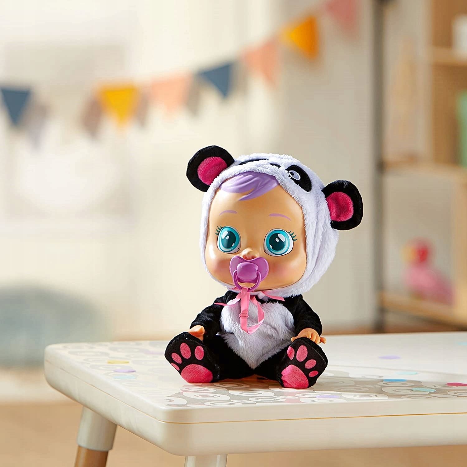 LALKA INTERAKTYWNA CRY BABIES PANDY MAGIC TEARS PŁACZĄCY BOBAS 33 cm Seria Cry Babies