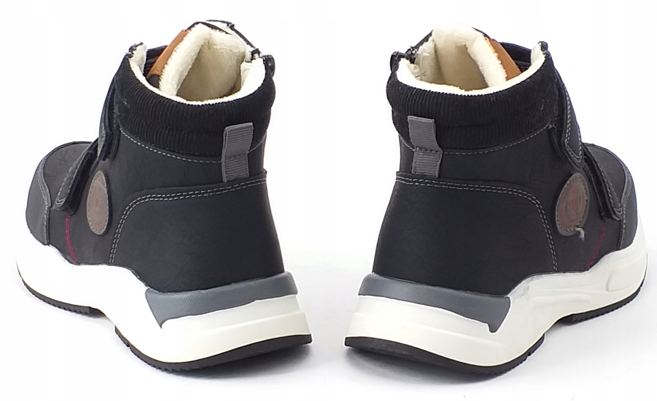 Buty zimowe OCIEPLANE na RZEPY i SUWAK TRAPERY trzewiki kamasze roz 33 Płeć chłopcy