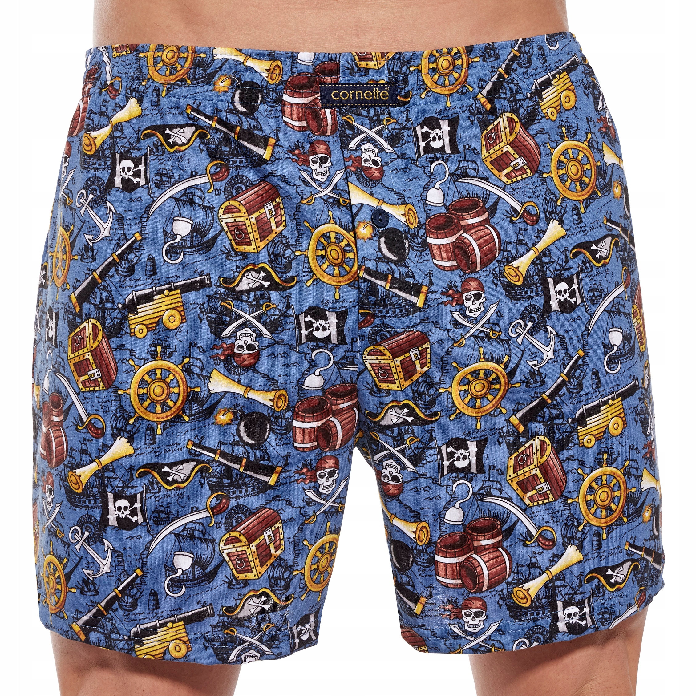 Bokserki męskie Cornette Classic 001/152 r. XXL (52) luźne piracki wzór