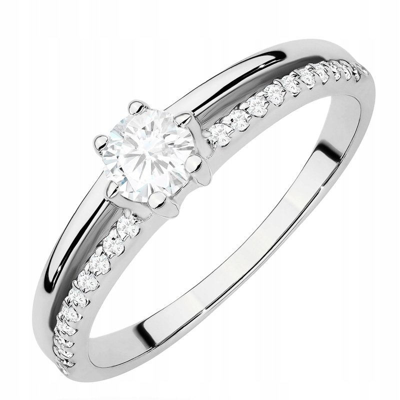 Zlatý Prstýnek pr. 585 14k Laboratorní diamanty 0,40ct