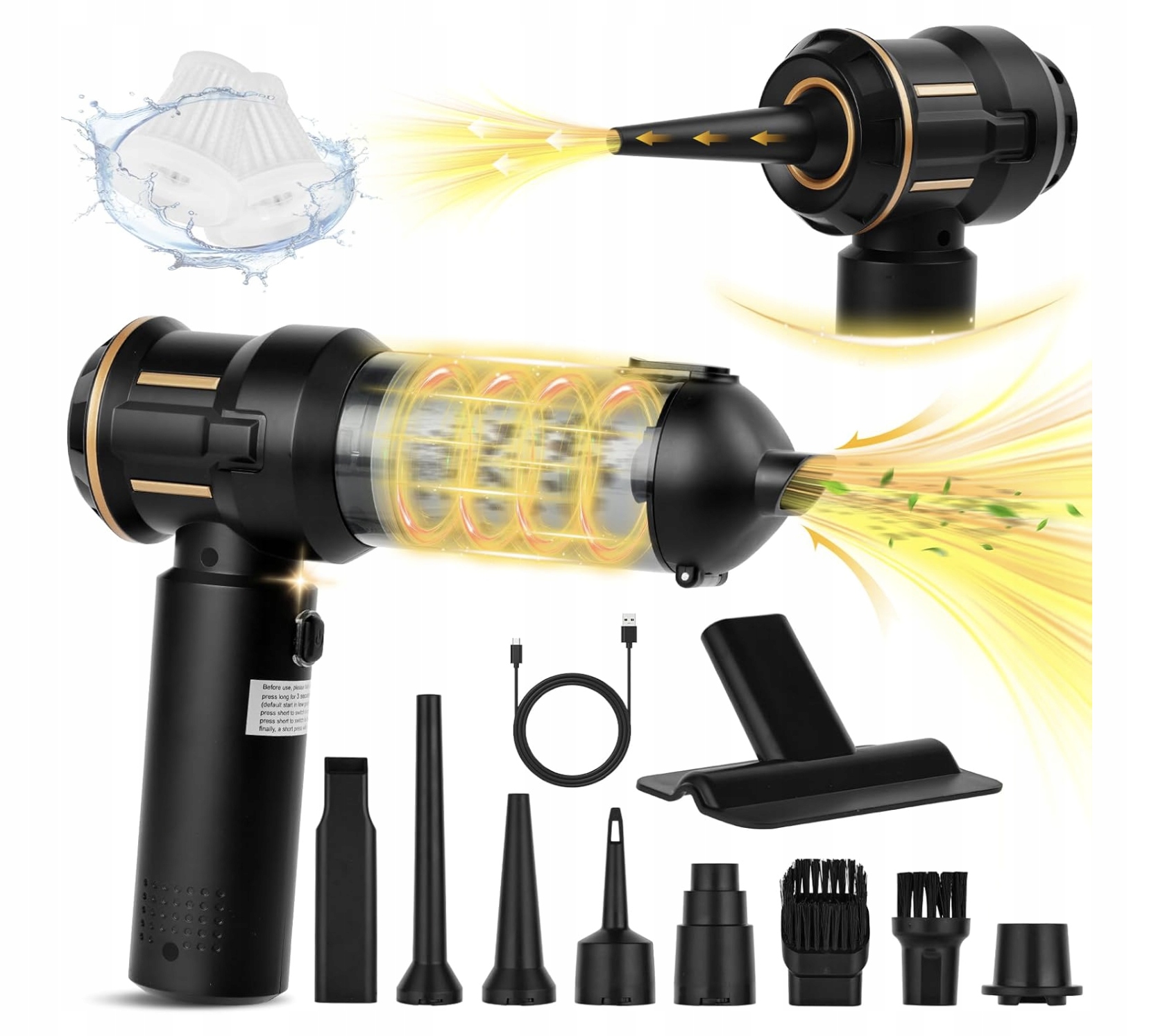 Vysavač 4V1 Multifunkční Automobilový Foukač