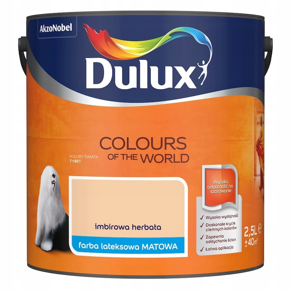 Dulux Kolory Świata farba lateksowa Imbirowa Herbata 2,5l