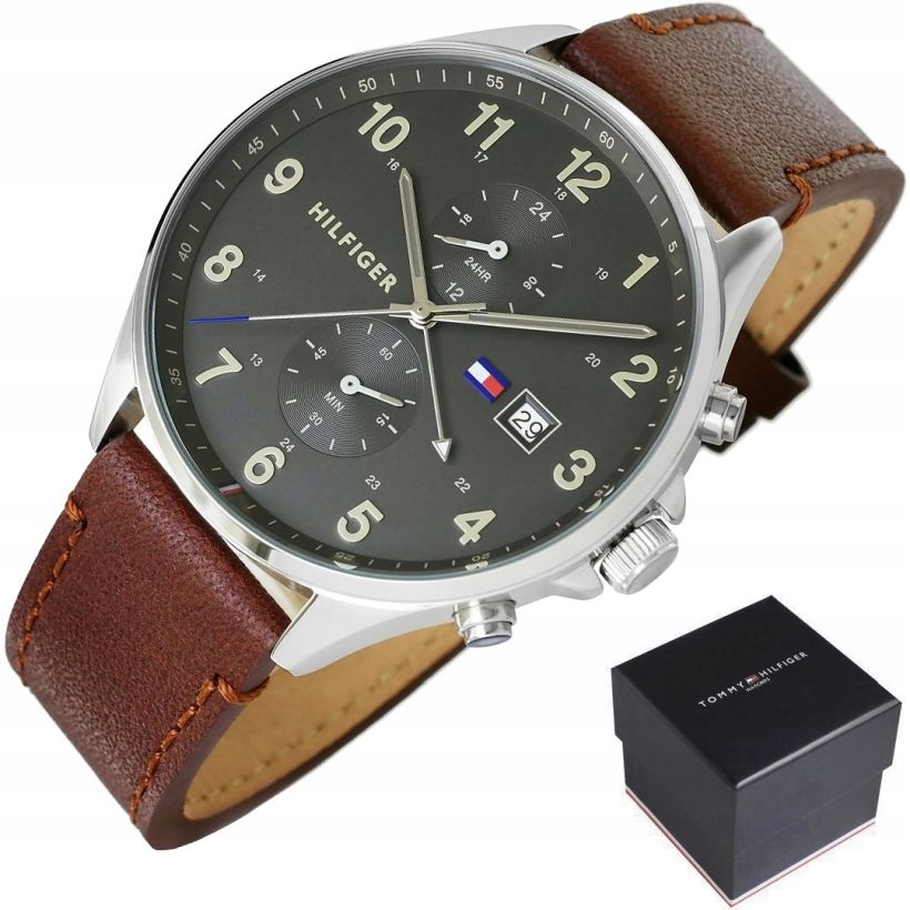 Nové Pánské Hodinky Tommy Hilfiger 1791710 Originál West Dual Time Data Box