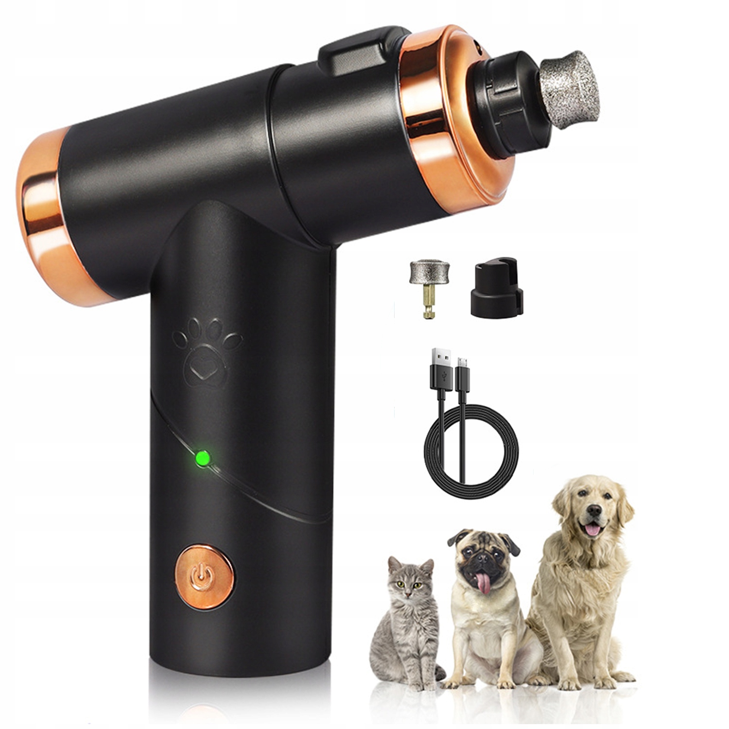 Levně Elektrický Pilník Frézka Bruska Na Drápky Psa Kočka Kleštičky 1 Fréza