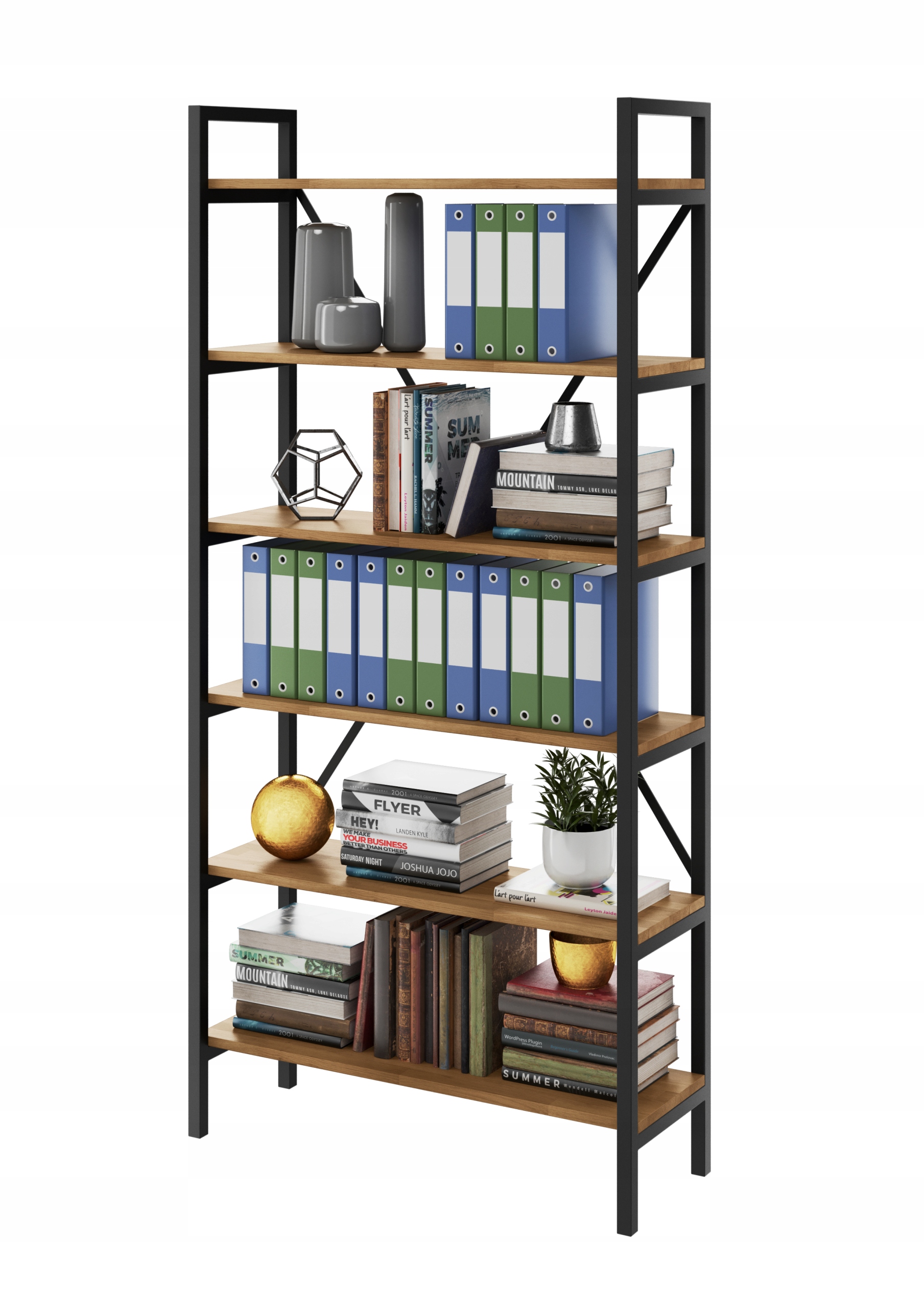 

Regał na segregatory i książki Loft dąb D6 100cm