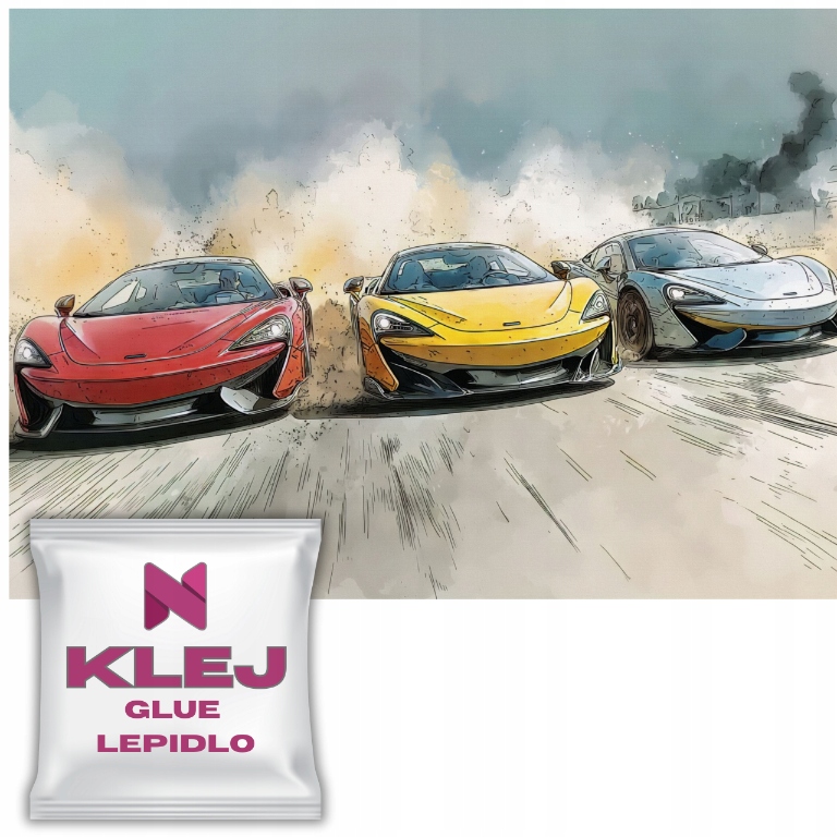 Mládežnická sportovní fototapeta Auta Komiks Tapety pro chlapce 197x296