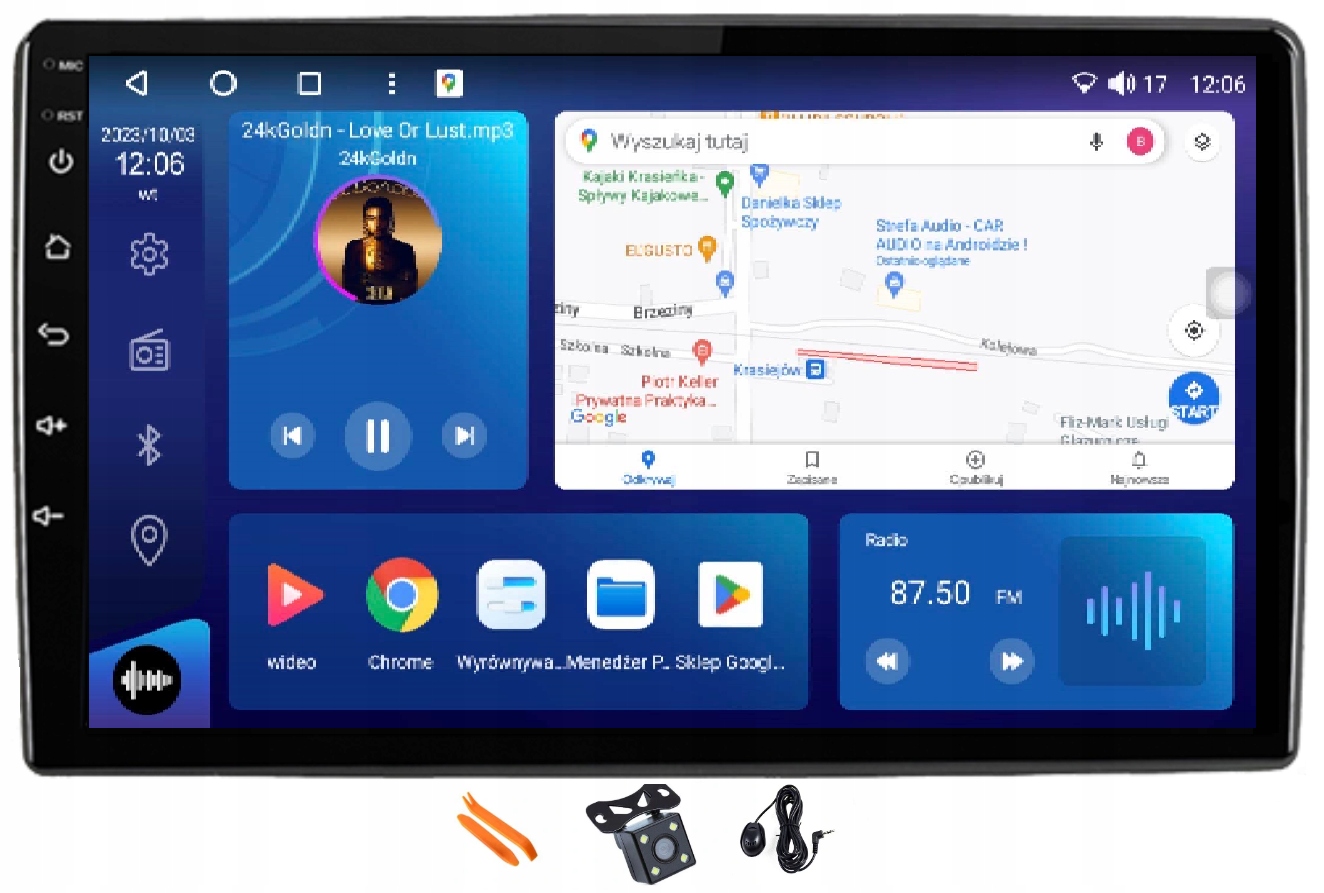 Rádio Android Gps Qled Carplay 64G Vw Passat B5 Bora Golf 4 Polo 4 Sharan 1
