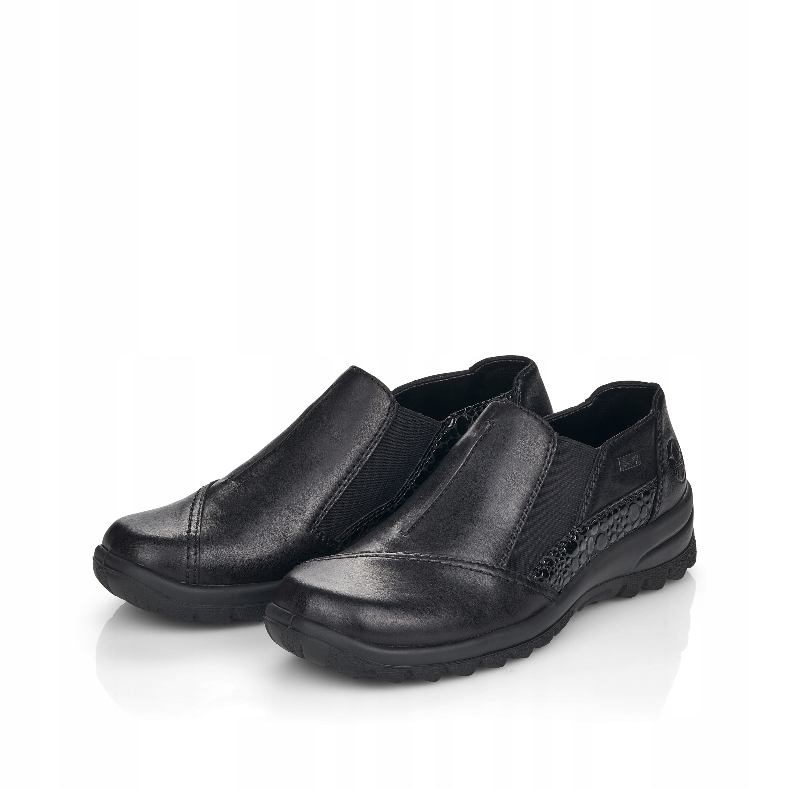 

Rieker Tex czarne skórzane buty damskie L7178