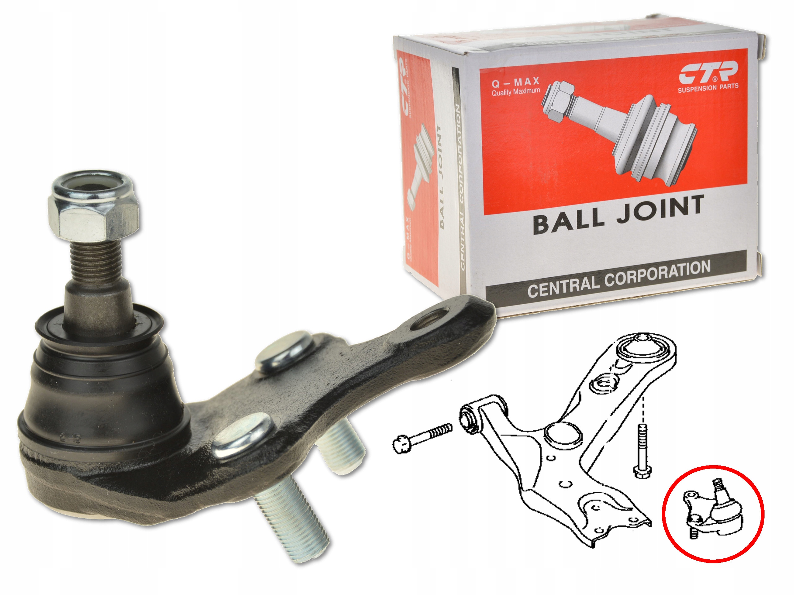 CBT-93 - TOYOTA AVENSIS T27 08-рычаг подвески передний CTR