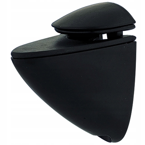 

Podpórka uchwyt półki szklanej Czarna szkło 25mm