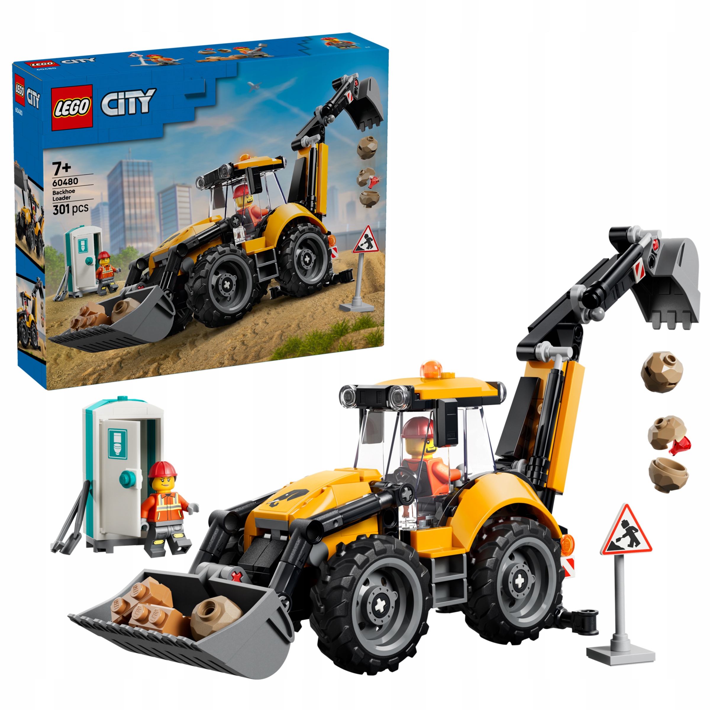 Lego City 60480 Žlutý bagr-nakladač