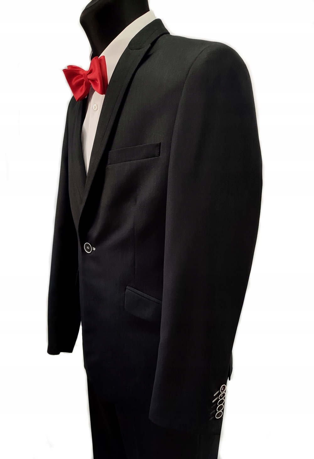 Garnitur Męski Casino 182/108/94 Czarny Rozmiar 54