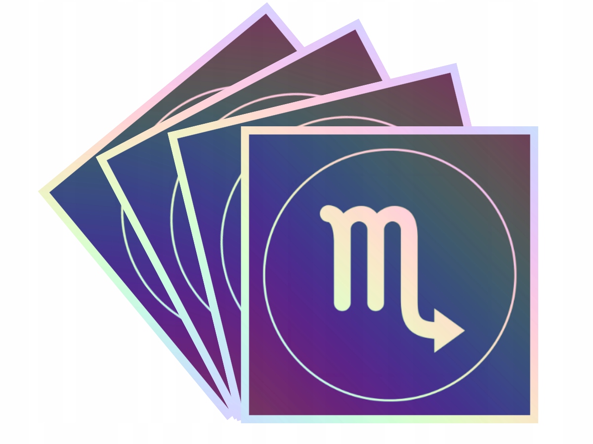 

4x Naklejki na świece zodiakalne zodiak Skorpion