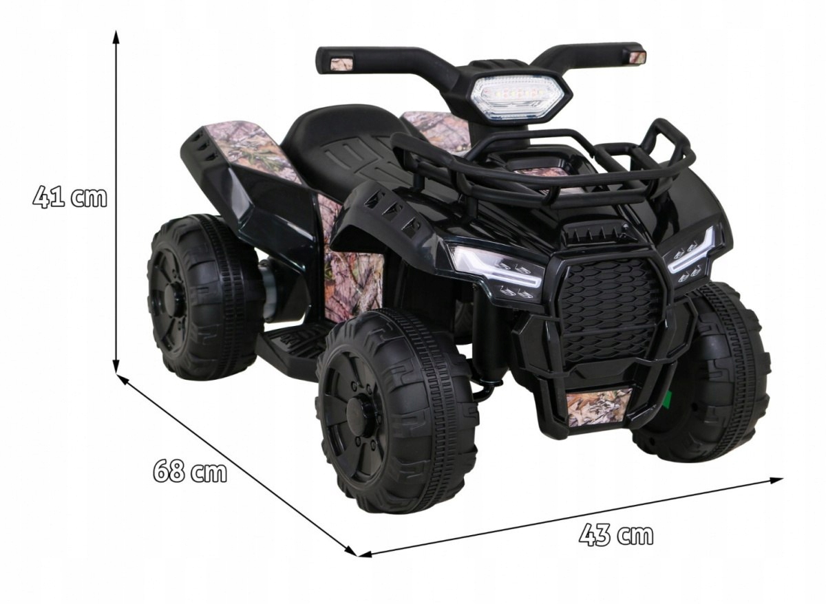 Pojazd Quad Storm Czarny Kolor Czarny