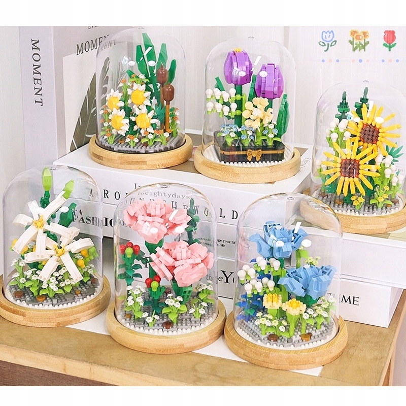 KLOCKI CREATOR BUKIET KWIATÓW ZESTAW DIY PREZENT WALENTYNKI DZIEŃ KOBIET Liczba elementów 543 szt.