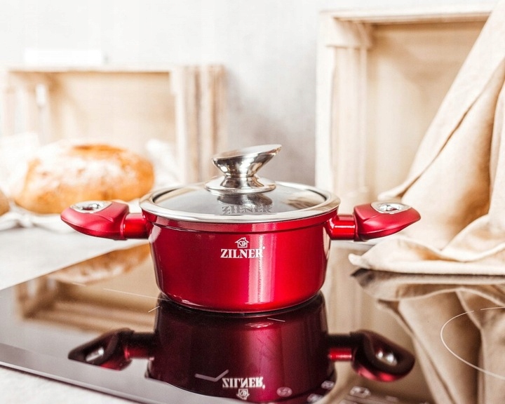 ZESTAW GARNKÓW MARMUROWYCH GARNKI KOMPLET 6 ELE Marka Zilner