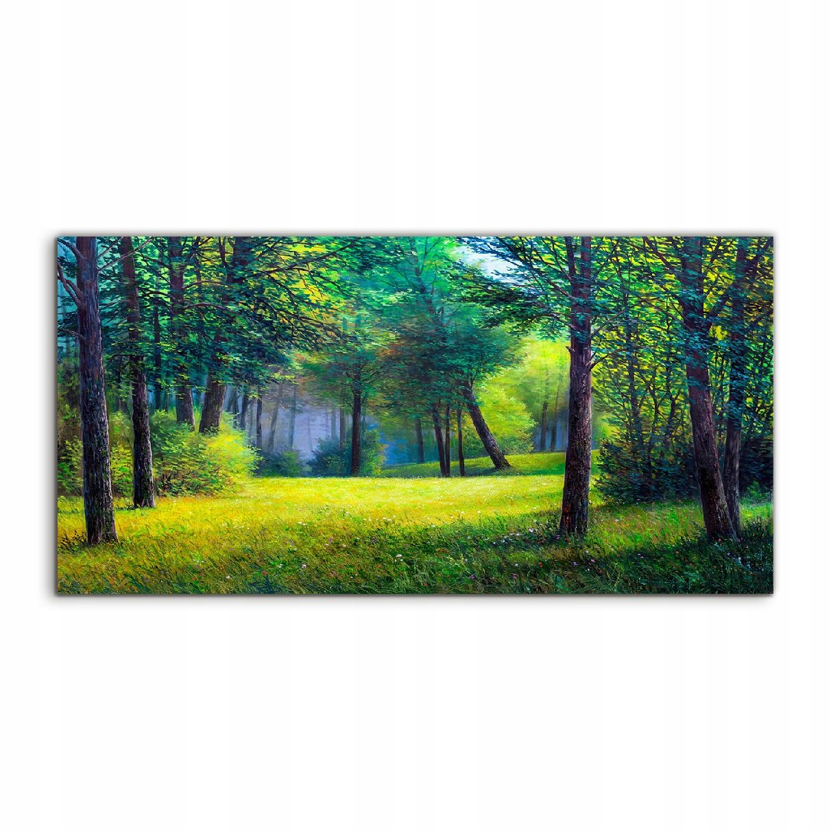 Akrylový obraz 120x60 s grafikou Krajina Les Stromy