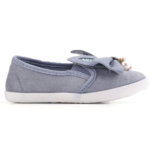 

Tenisówki dziewczęce trampki niebieckie wsuwane