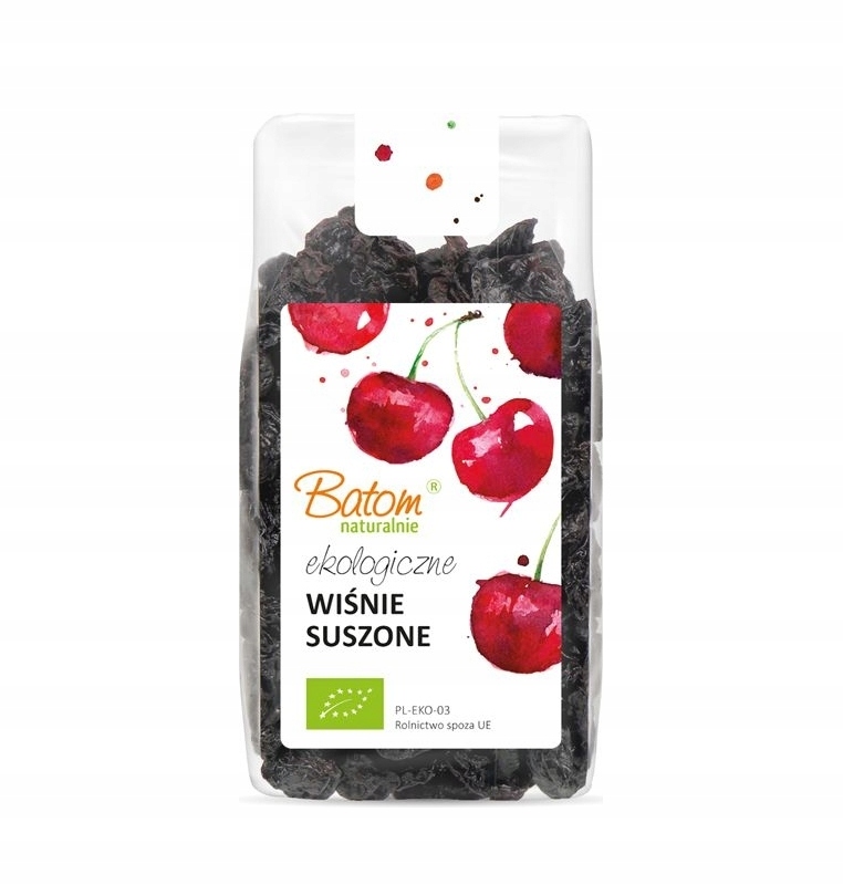 Bio Wiśnie suszone bez pestek bez dodatku cukru 1kg Batom