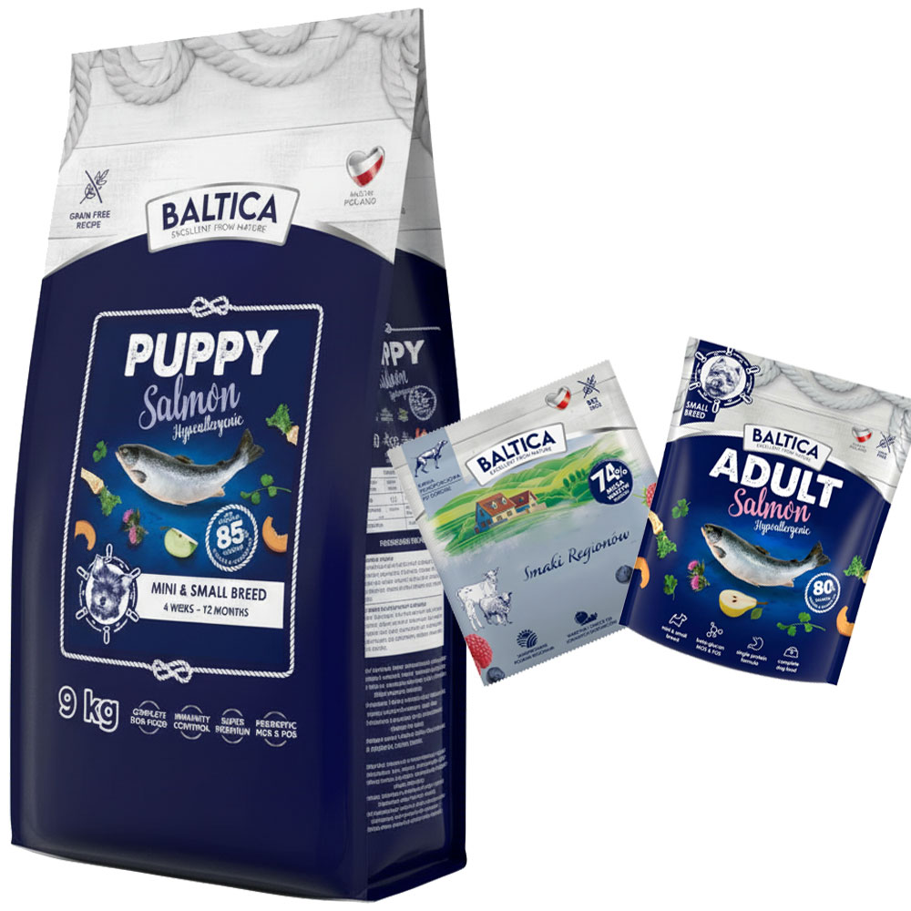 Levně Baltica Puppy Salmon Pro Štěňata Malých Plemen Xs/s 9 Kg Hypoalergenní Krmivo