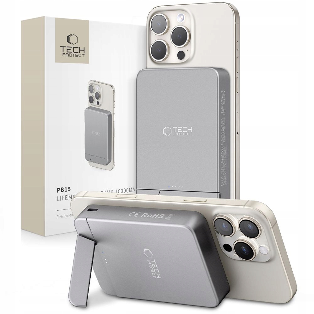 Powerbanka 10000MAH 15W Magnetická Magsafe Usb-c Tech-protect