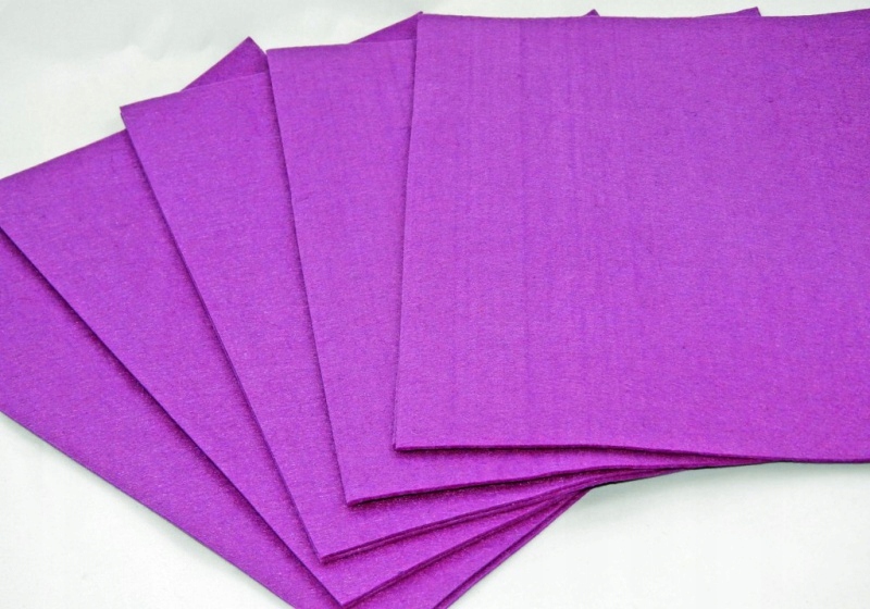 Sada Filcu Pro Rukodělné Aktivity Dekorativní Plst 30x40 cm Fialová 10 Ks Pěkná
