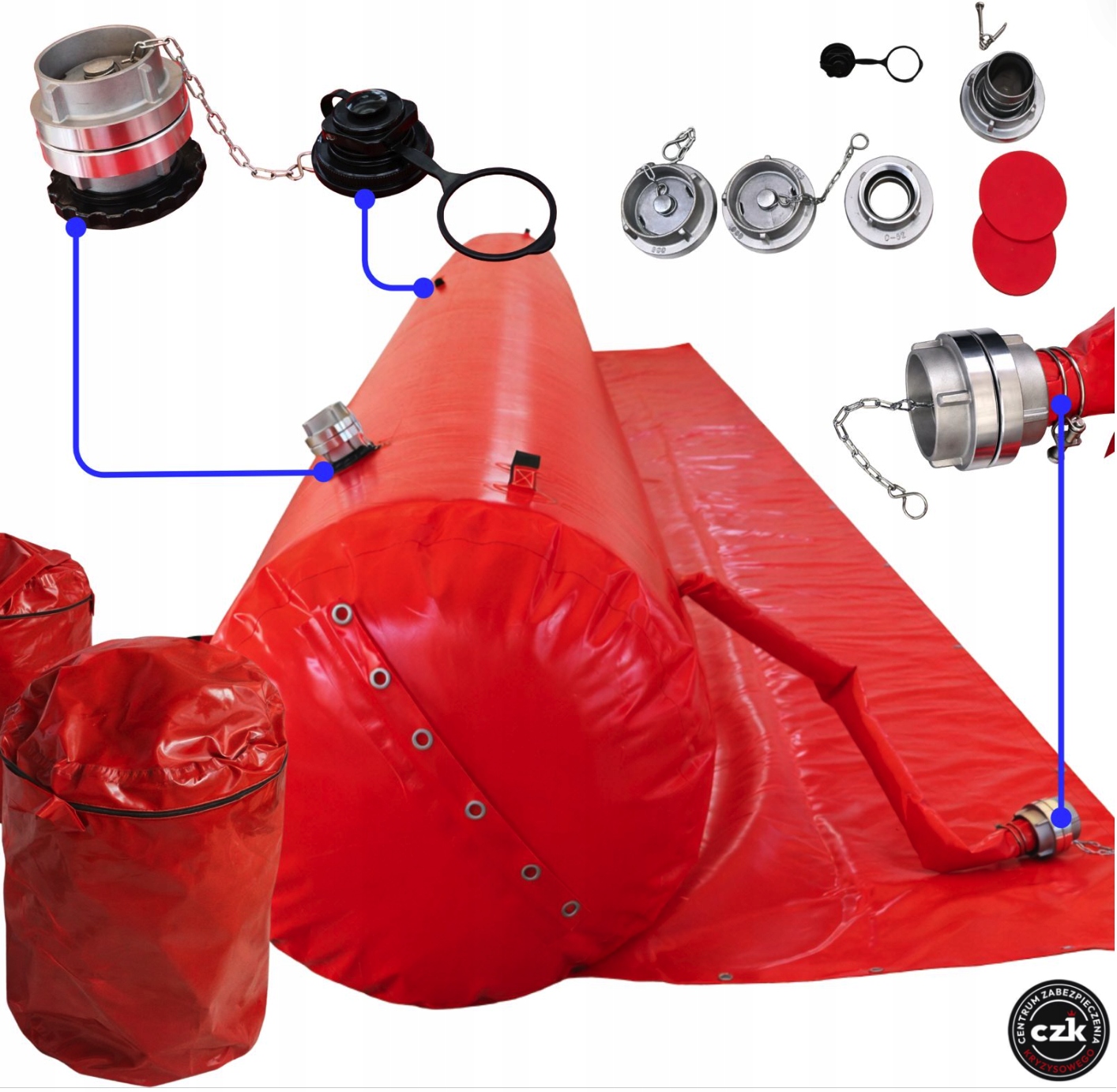 ZAPORA PRZECIWPOWODZIOWA 10x45 750g/m2, RĘKAW WAŁ PRZECIWPOWODZIOWY