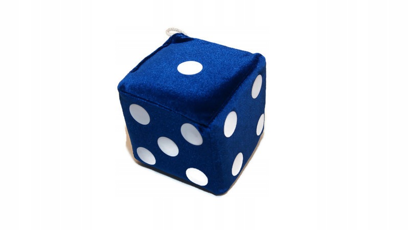 Kostka szczęścia 10x10 cm Tir Bus Niebiesko Biała