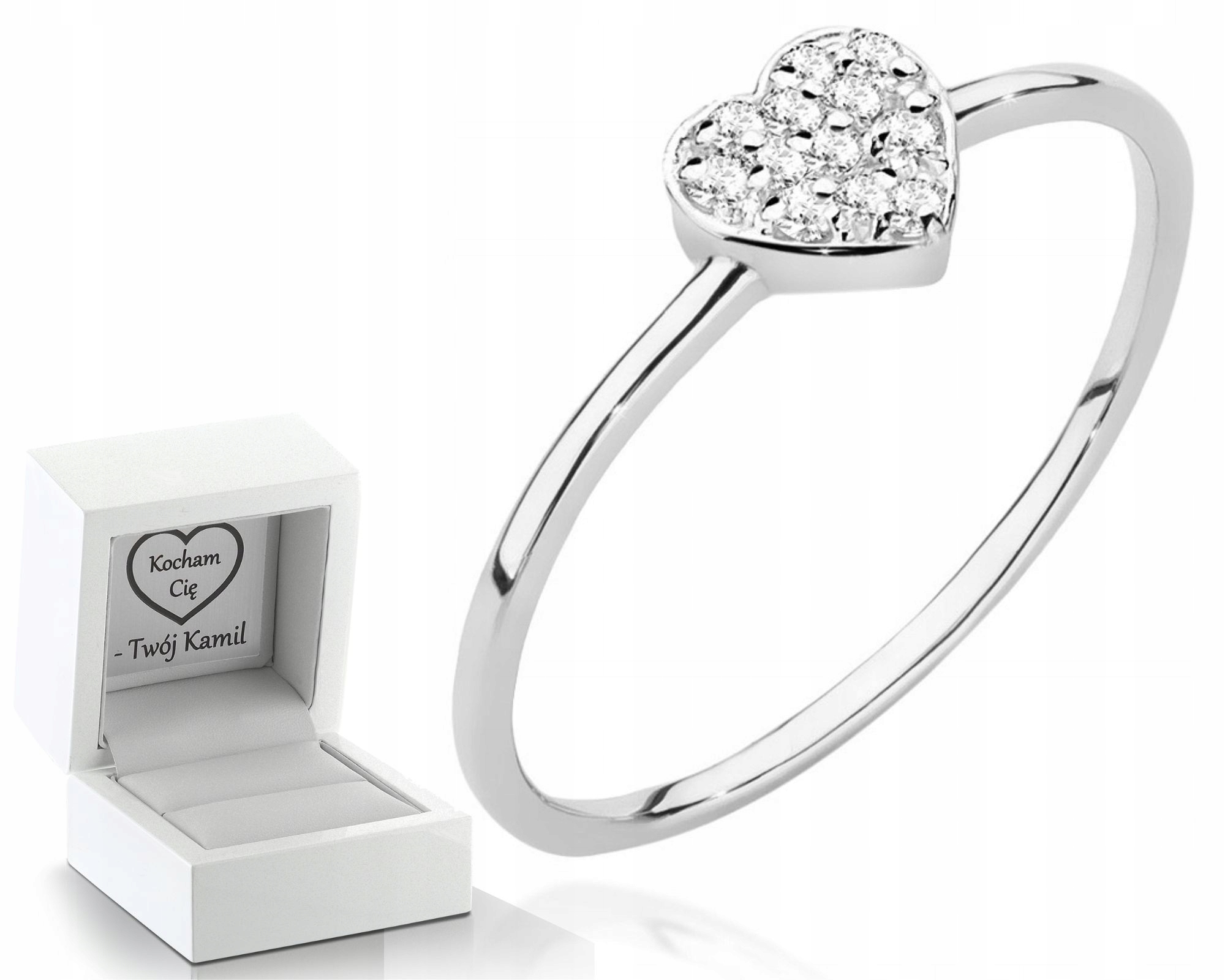 Prstýnek V Bílém Zlatě S Brilianty Gravírování