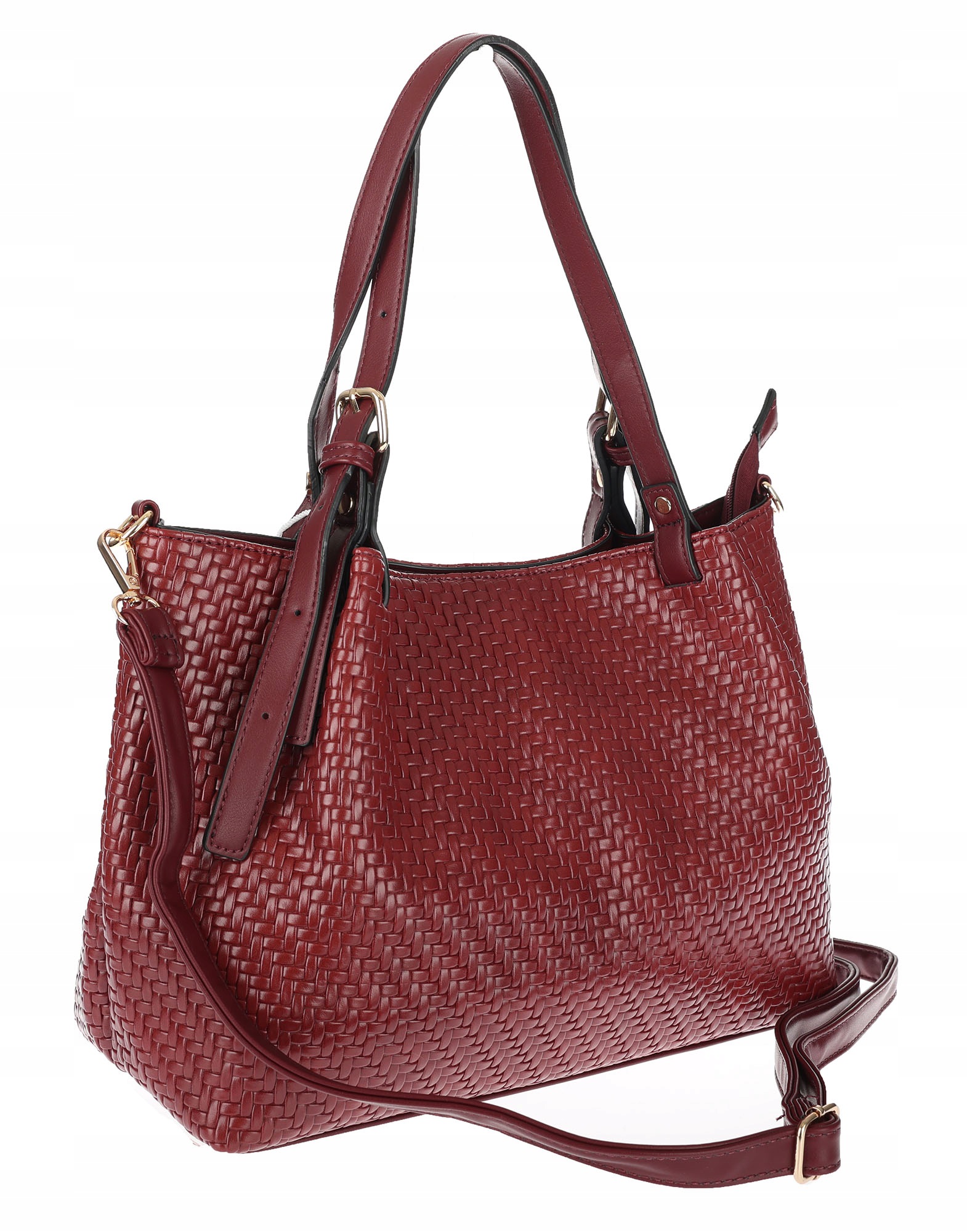 Dámská kabelka kufřík shopper prostorná elegantní přes rameno HJ397 Bordó