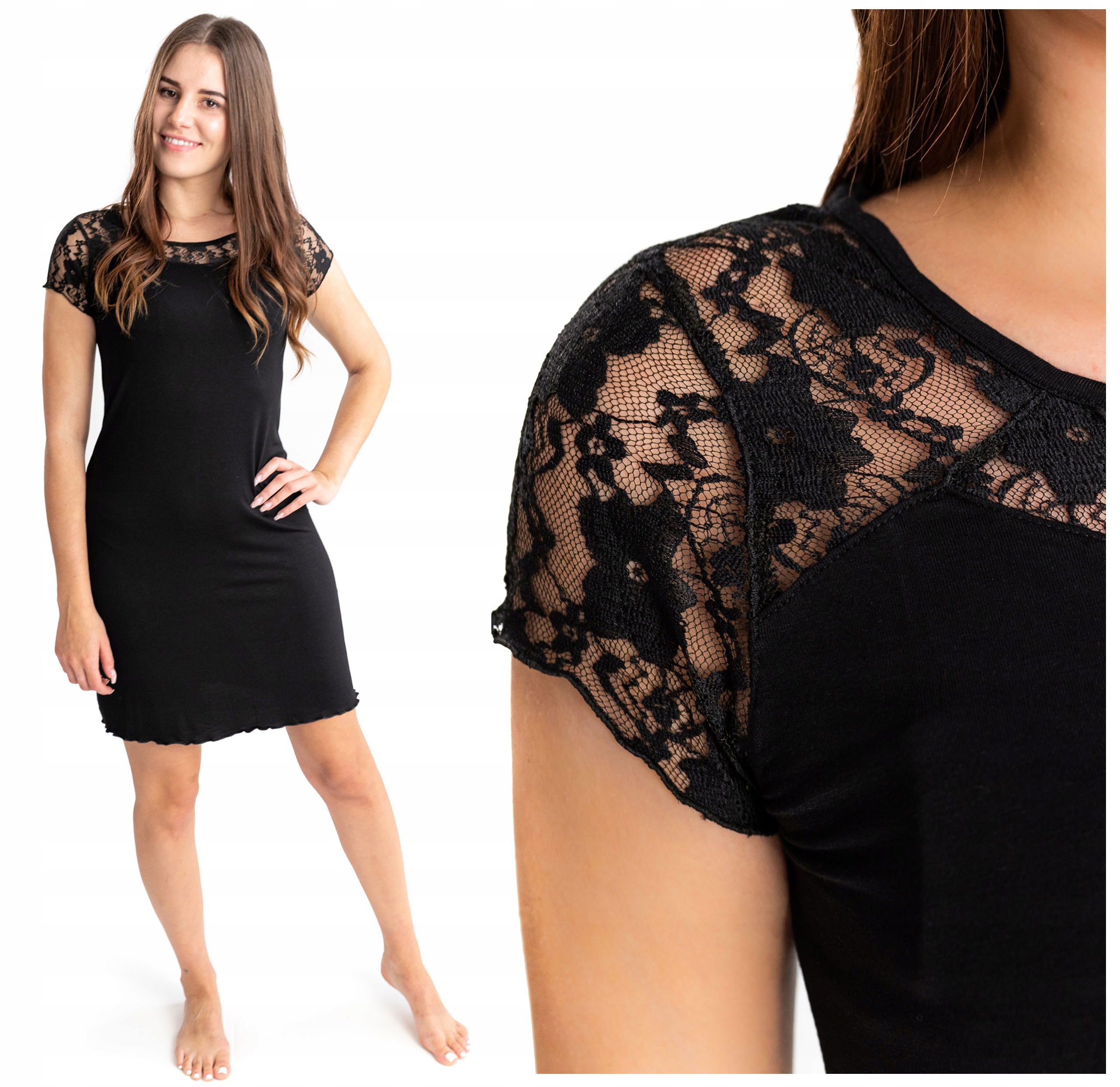 

Zmysłowa Koszula Nocna Heyo Koszulka Z Koronką S