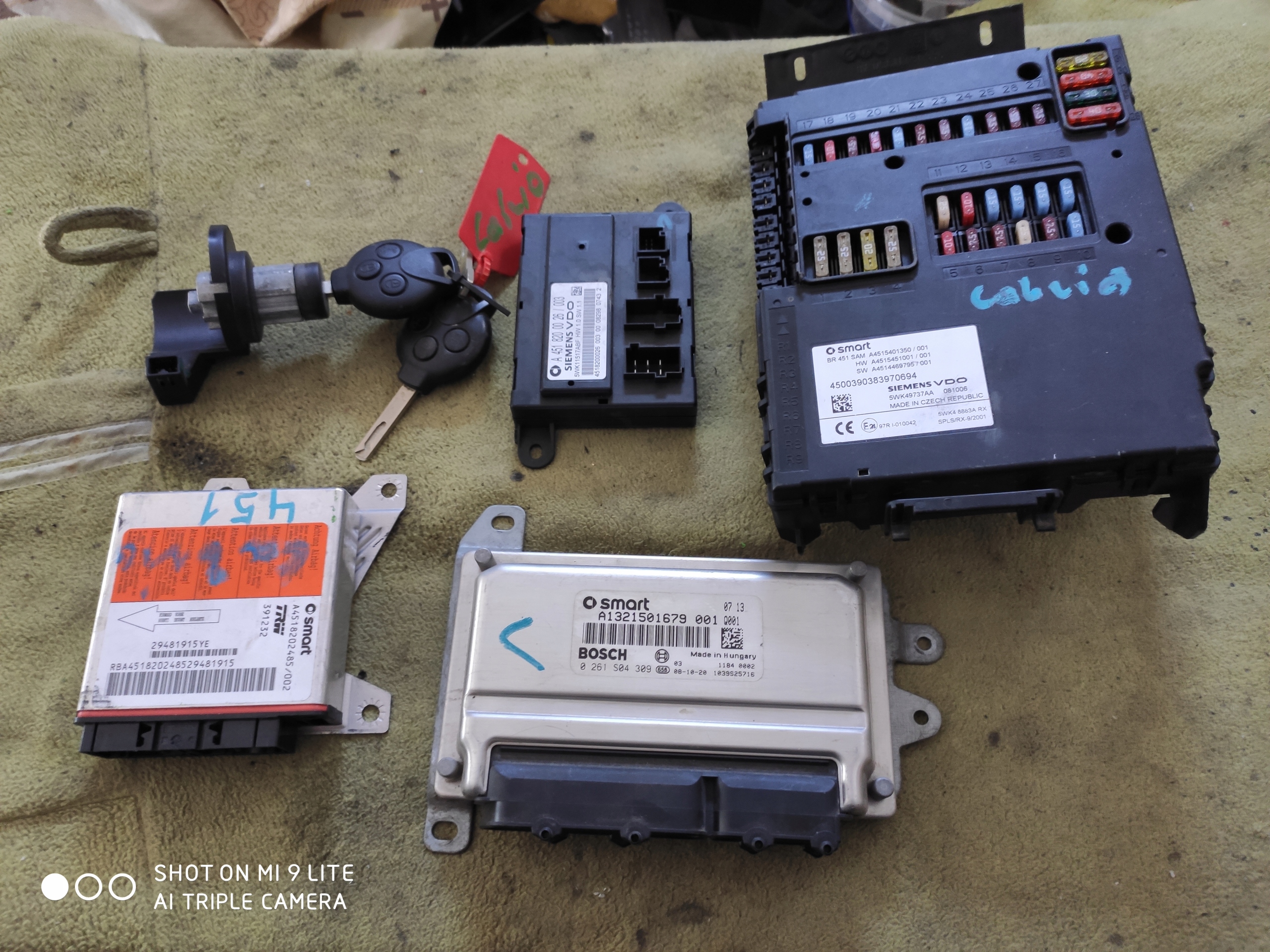 SMART FORTWO 451 BENZYNA ZESTAW STARTOWY KOMPLET