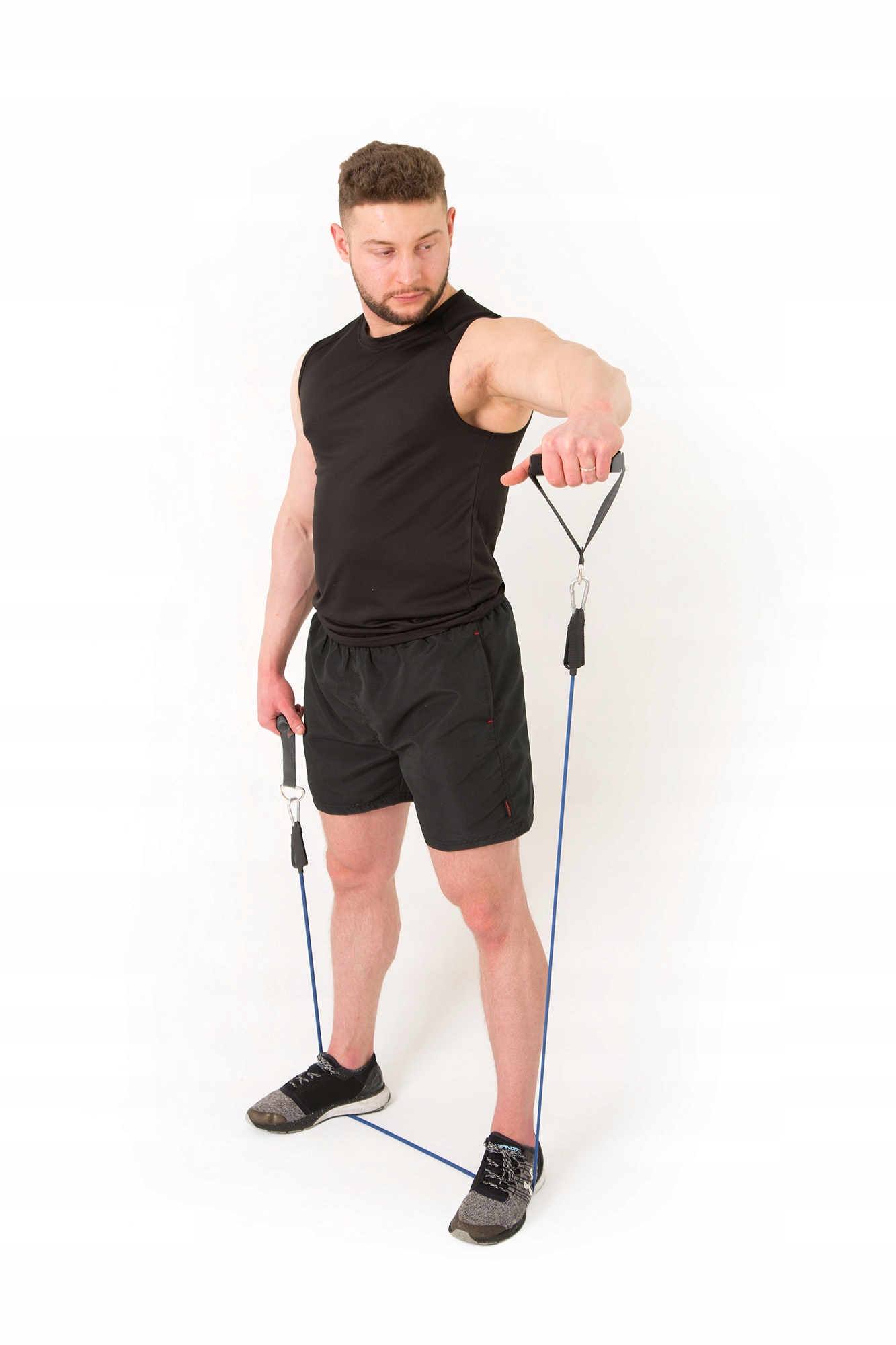 ZESTAW 5 GUM TAŚM OPOROWYCH DO ĆWICZEŃ CROSSFIT Długość 130 cm