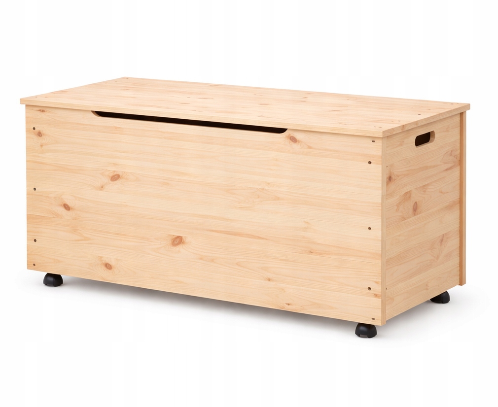 Drevená Kuferová Skrinka Na Skladovanie Úložný Priestor S Kolieskami 90x48