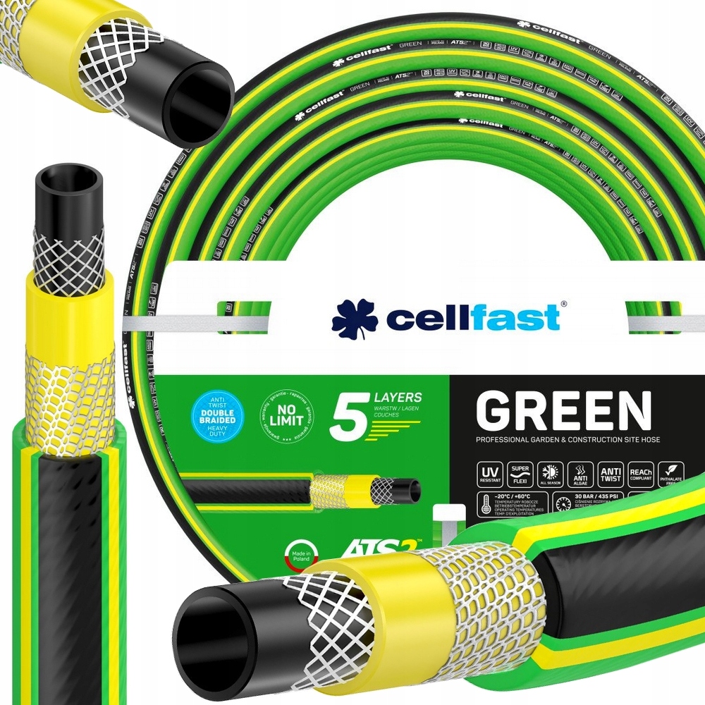 

Wąż Ogrodowy Green ATS2 1/2'' 20m 5warstw Cellfast