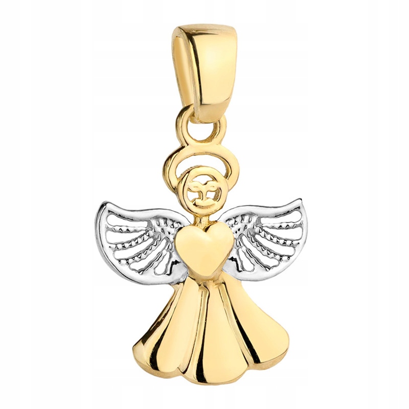 Zlatý Přívěsek pr. 585 Dvoubarevný Anděl 14k