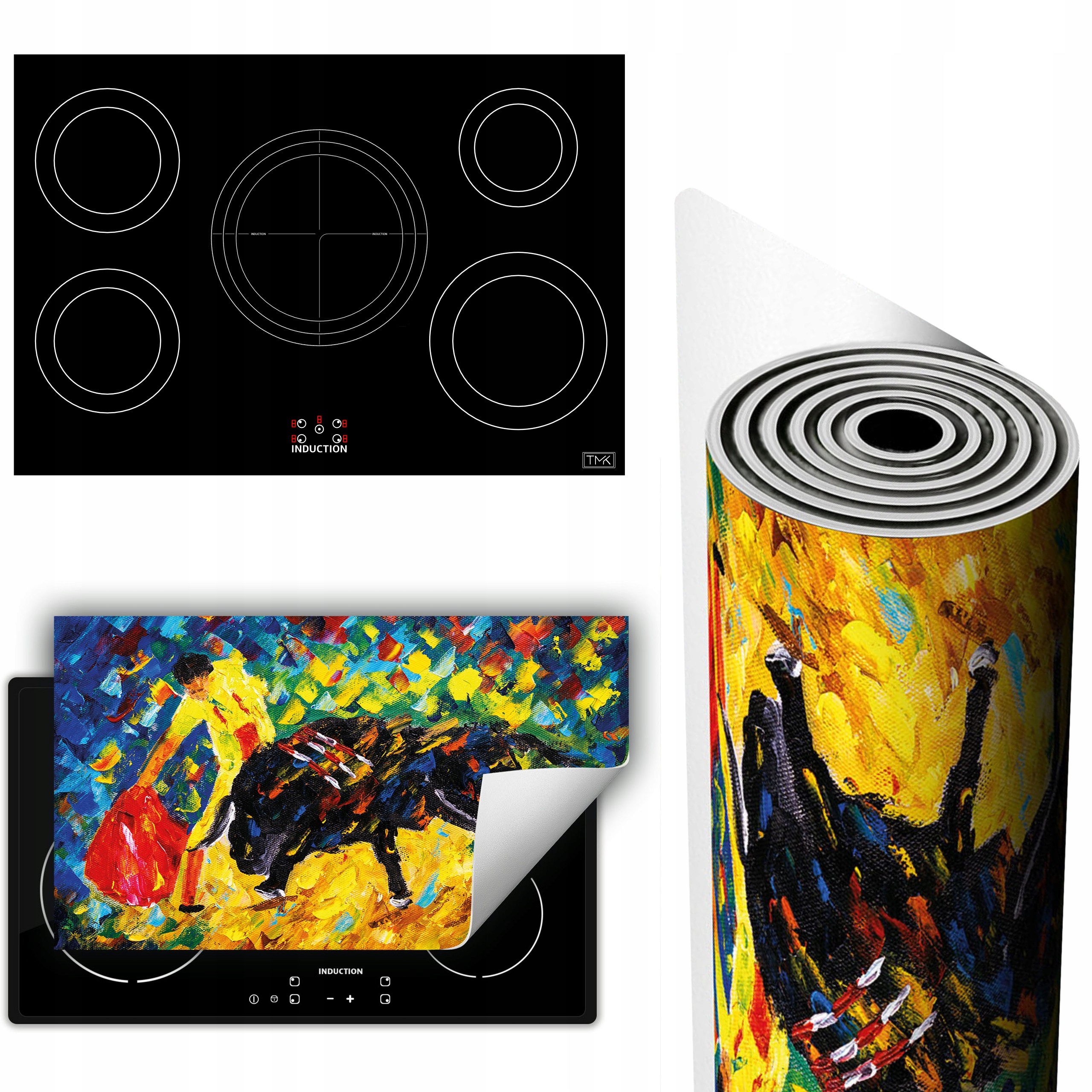 Vinylová Podložka Ochrana Kuchyňské Desky 90x52 barevná býk