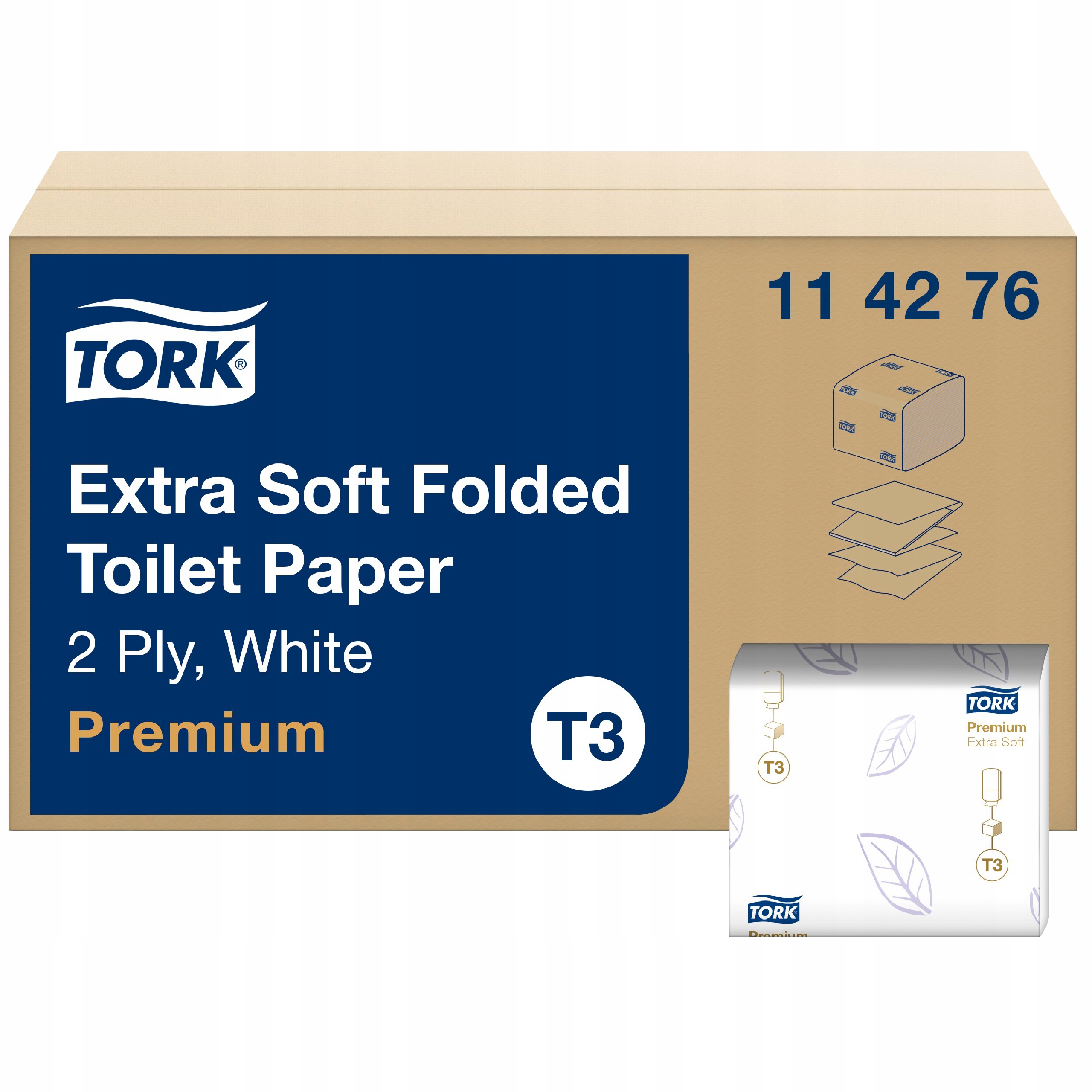 Skládací toaletní papír do zásobníku Měkký 2vrstvý 30ks Tork 114276