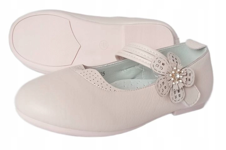 RÓŻOWE BUTY BALERINY ELEGANCKIE R.32 WKŁADKA SKÓRA PROFILOWANE P2-74 Marka Apawwa