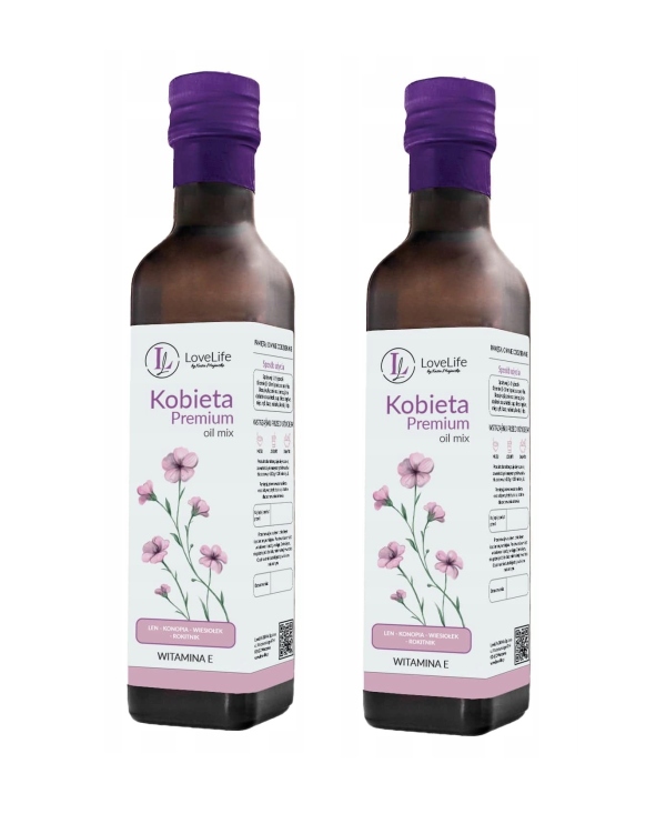 Kobieta Premium olej włosy skóra paznokcie 250ml x2 LoveLife Zestaw
