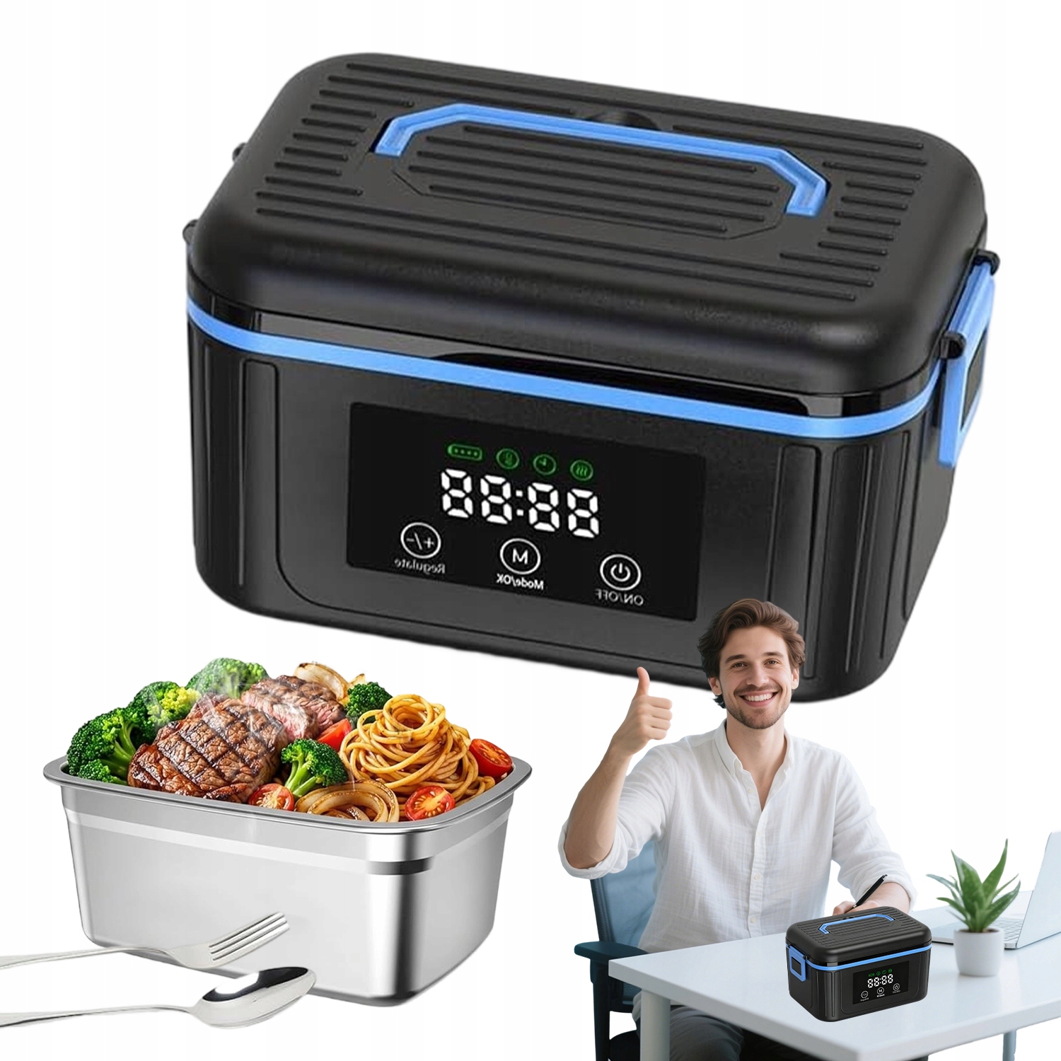 Elektrický Přenosný Obědový Box S Baterií O Kapacitě 18000 Hodiny Pro Práci