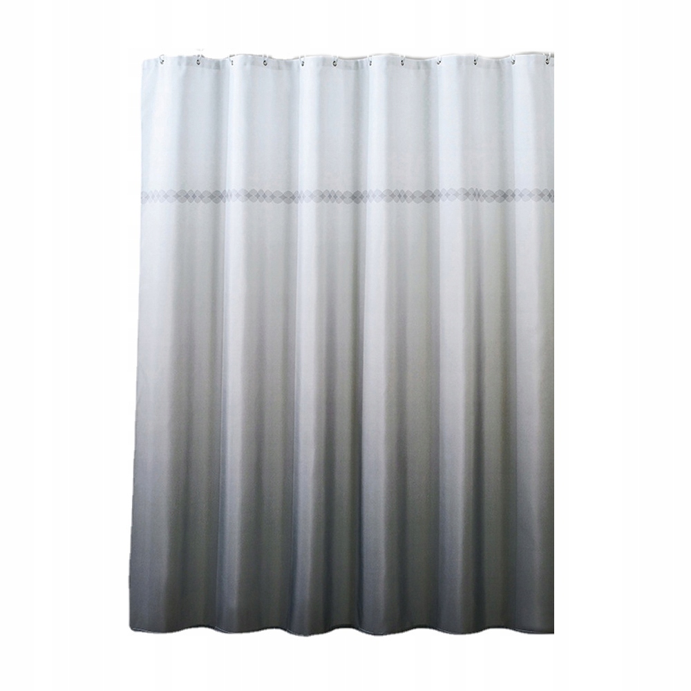 

Zasłona Prysznicowa Poliester Szary Biały 200x180