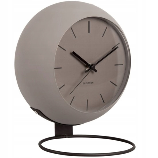 Stojací stolní hodiny tmavě šedé, moderní, na baterie Nirvana